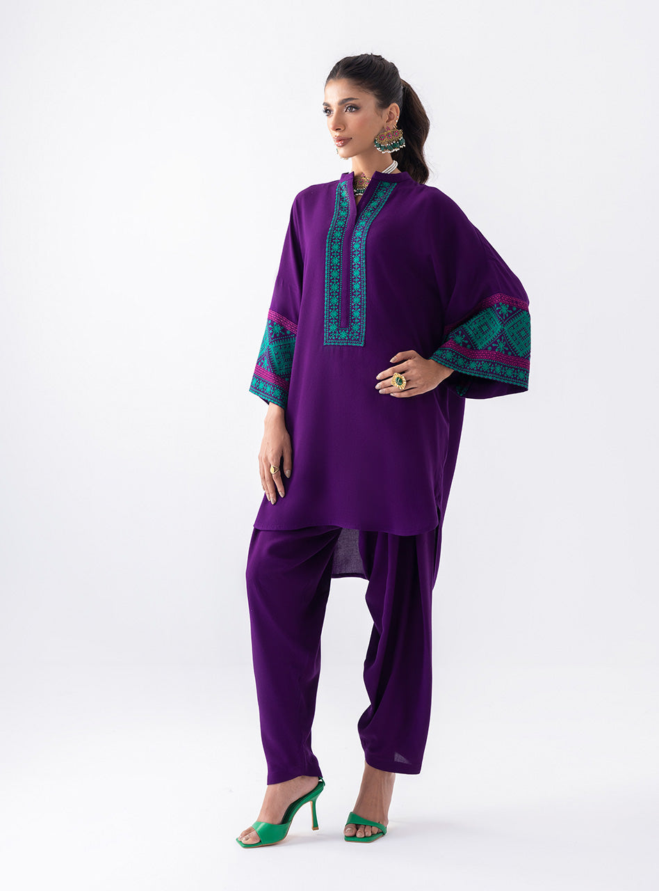 Zainab Chottani | Aara Casual Pret |  Blushing Plum by Zainab Chottani - Designer Dress - Type: Ladies Clothes - Available at Libayah - 100% Original