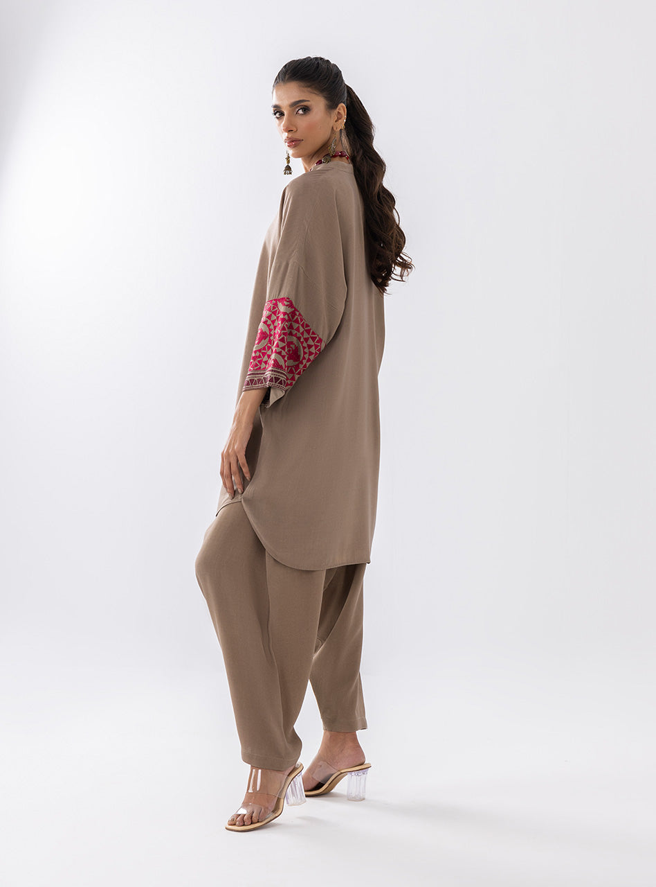 Zainab Chottani | Aara Casual Pret |  Sandy Beige by Zainab Chottani - Designer Dress - Type: Ladies Clothes - Available at Libayah - 100% Original