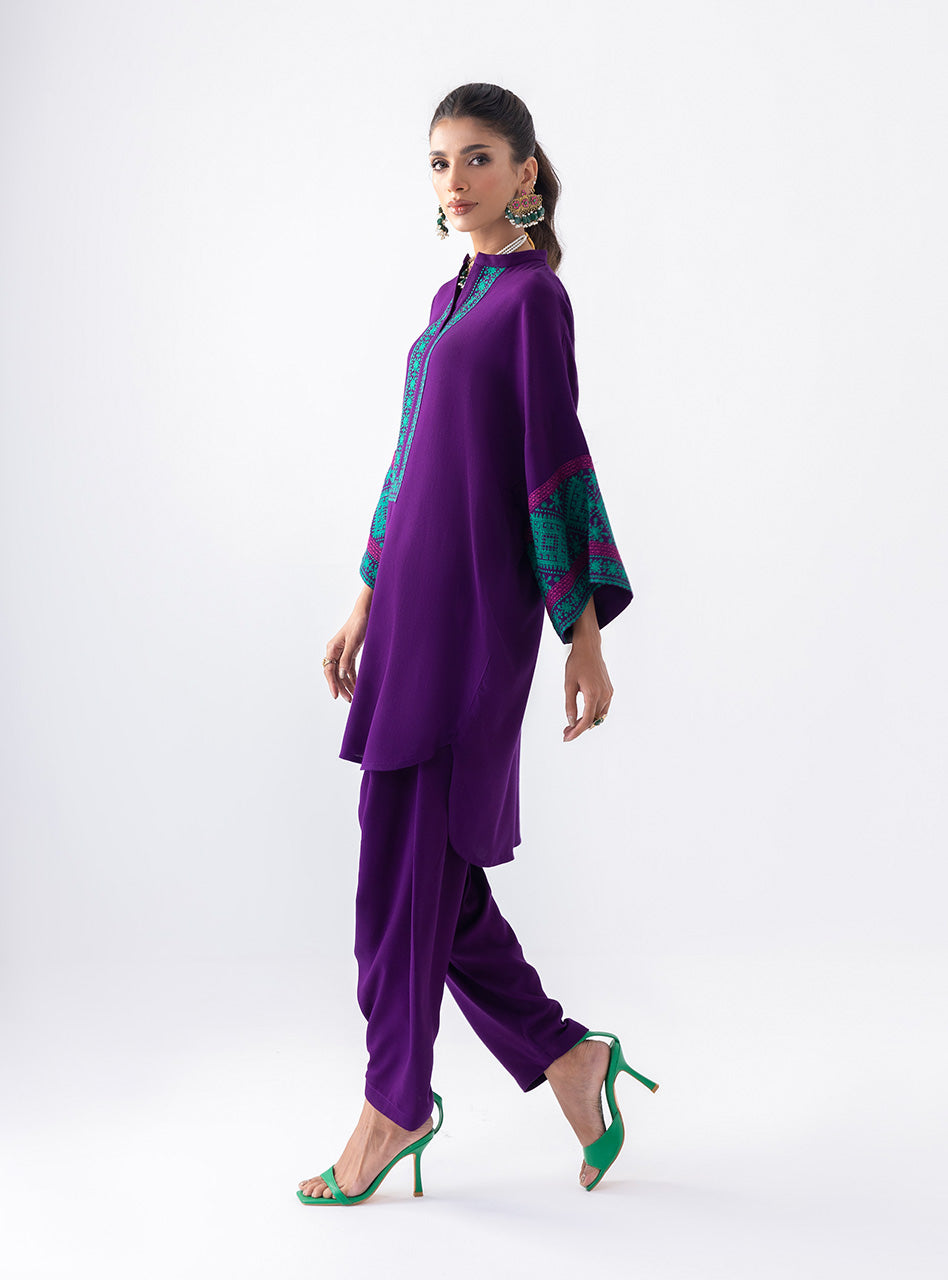 Zainab Chottani | Aara Casual Pret |  Blushing Plum by Zainab Chottani - Designer Dress - Type: Ladies Clothes - Available at Libayah - 100% Original