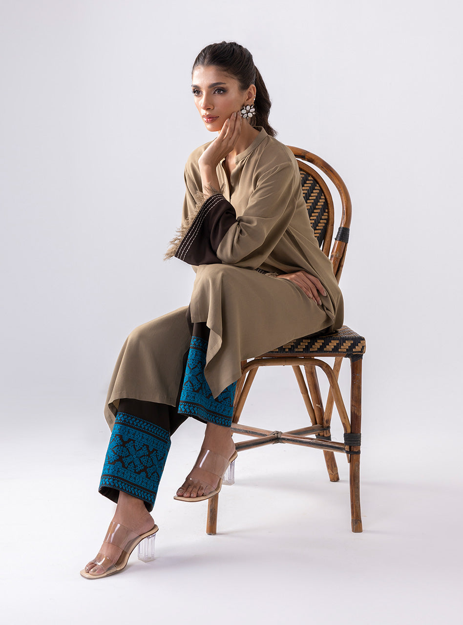 Zainab Chottani | Aara Casual Pret |  Rusty Rave by Zainab Chottani - Designer Dress - Type: Ladies Clothes - Available at Libayah - 100% Original