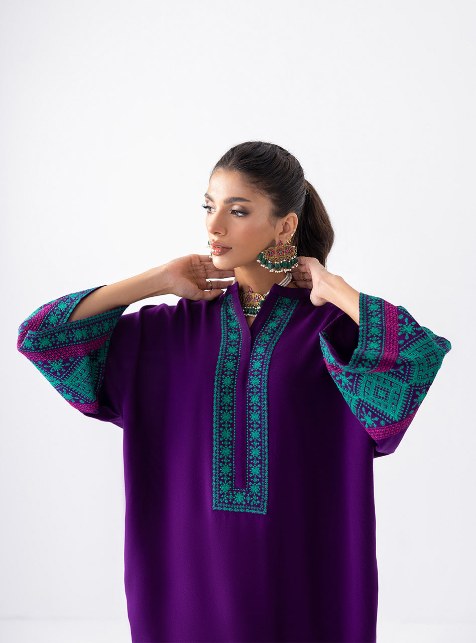 Zainab Chottani | Aara Casual Pret |  Blushing Plum by Zainab Chottani - Designer Dress - Type: Ladies Clothes - Available at Libayah - 100% Original