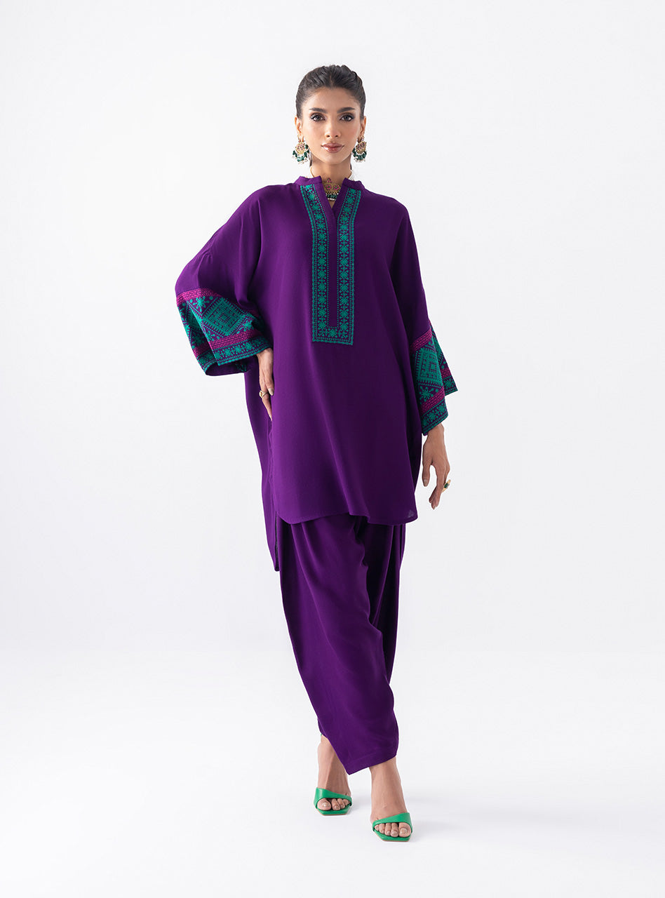 Zainab Chottani | Aara Casual Pret |  Blushing Plum by Zainab Chottani - Designer Dress - Type: Ladies Clothes - Available at Libayah - 100% Original