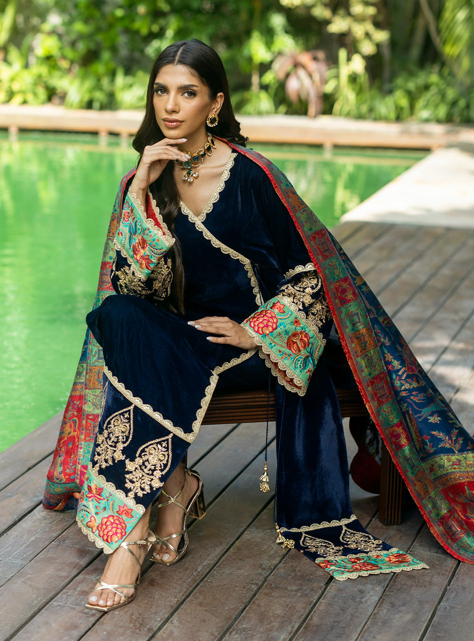 Zainab Chottani | Makhmal Luxe Pret | Farrin by Zainab Chottani - Designer Dress - Type: Ladies Clothes - Available at Libayah - 100% Original