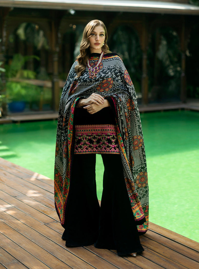 Zainab Chottani | Makhmal Luxe Pret | Zulmat by Zainab Chottani - Designer Dress - Type: Ladies Clothes - Available at Libayah - 100% Original