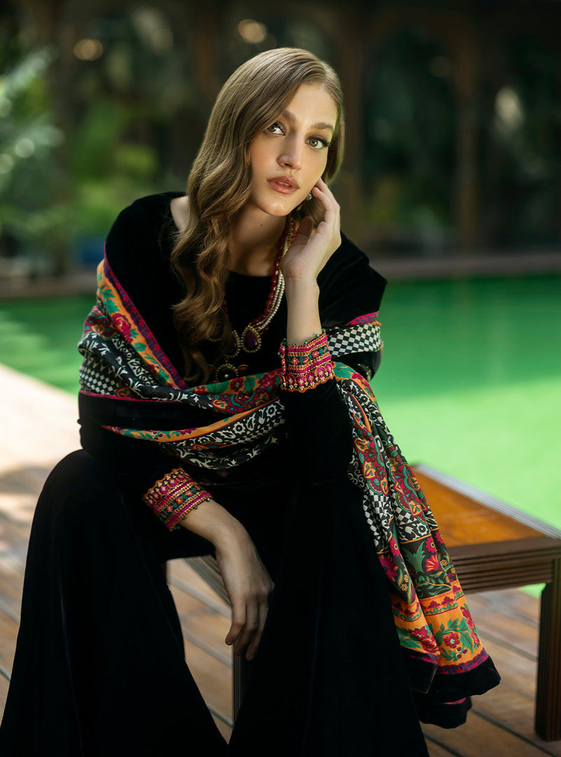 Zainab Chottani | Makhmal Luxe Pret | Zulmat by Zainab Chottani - Designer Dress - Type: Ladies Clothes - Available at Libayah - 100% Original