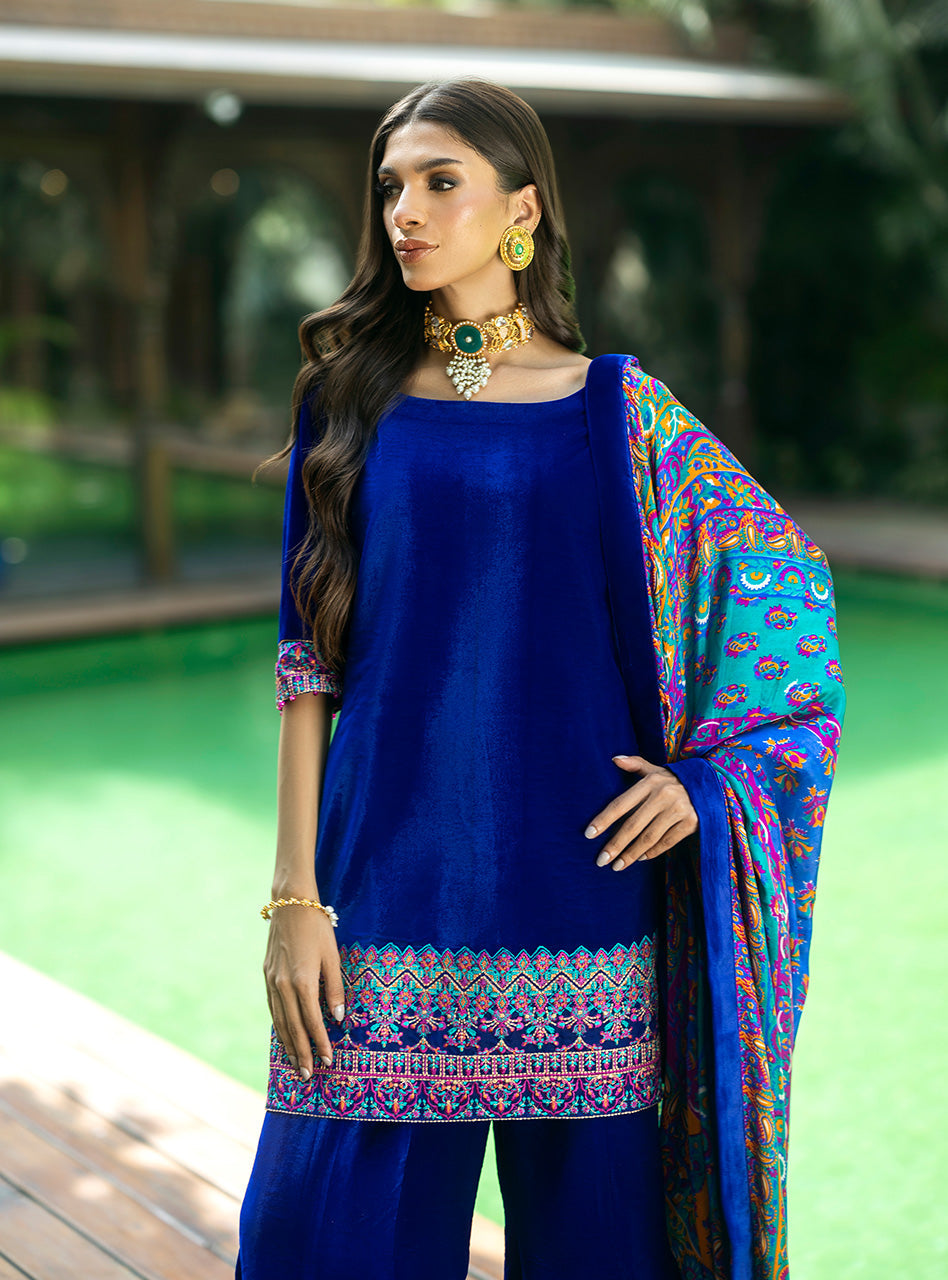 Zainab Chottani | Makhmal Luxe Pret | Marjan by Zainab Chottani - Designer Dress - Type: Ladies Clothes - Available at Libayah - 100% Original