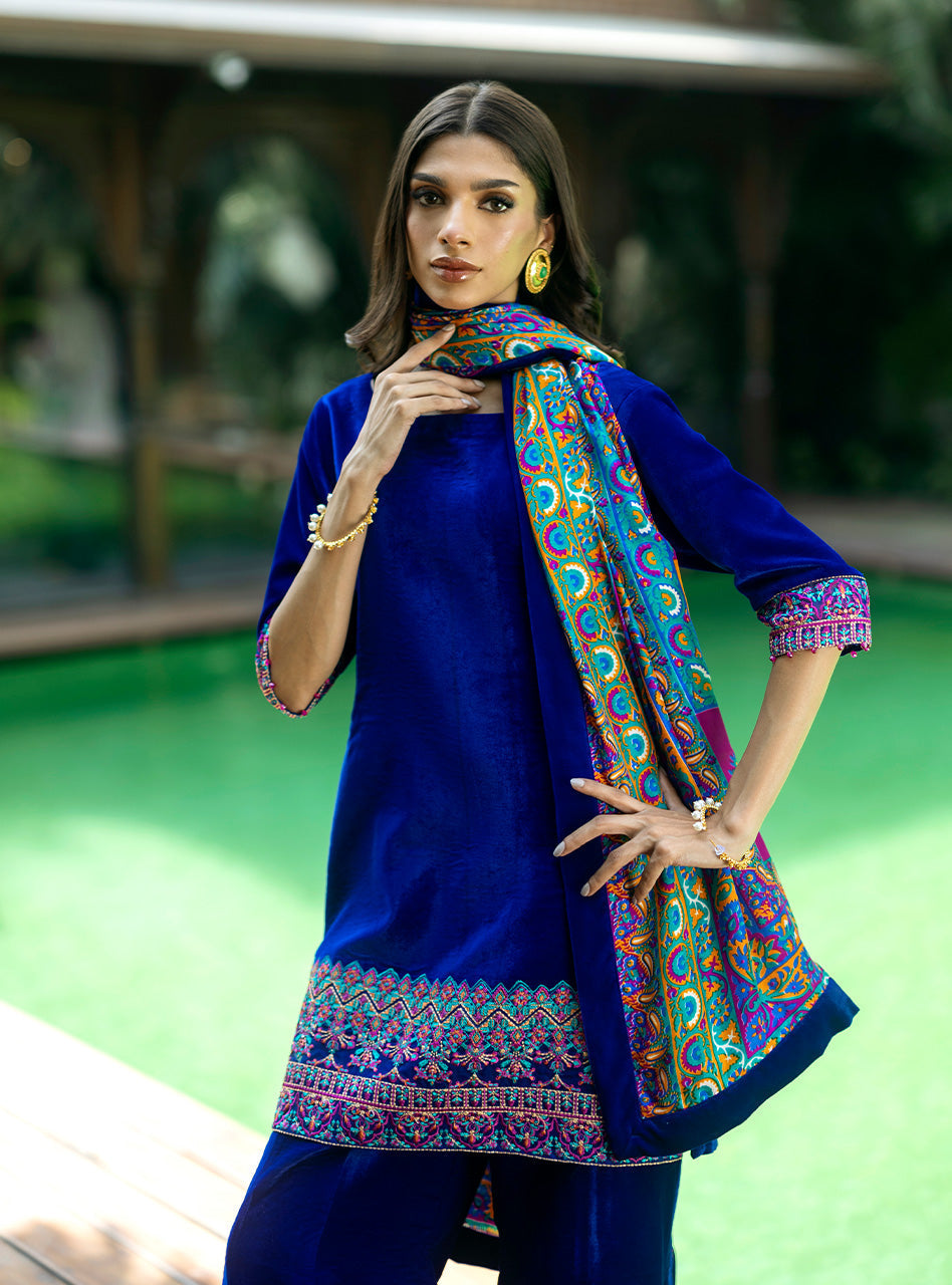 Zainab Chottani | Makhmal Luxe Pret | Marjan by Zainab Chottani - Designer Dress - Type: Ladies Clothes - Available at Libayah - 100% Original