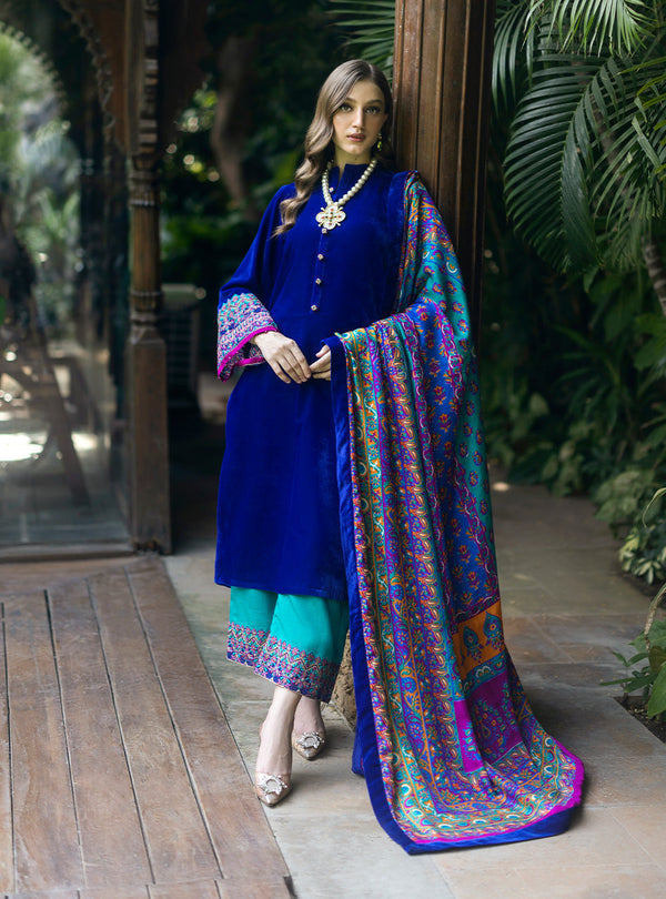 Zainab Chottani | Makhmal Luxe Pret | Shafaq by Zainab Chottani - Designer Dress - Type: Ladies Clothes - Available at Libayah - 100% Original