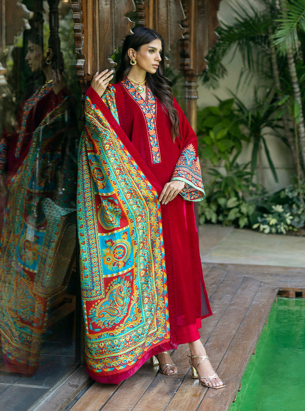 Zainab Chottani | Makhmal Luxe Pret | Shehla by Zainab Chottani - Designer Dress - Type: Ladies Clothes - Available at Libayah - 100% Original