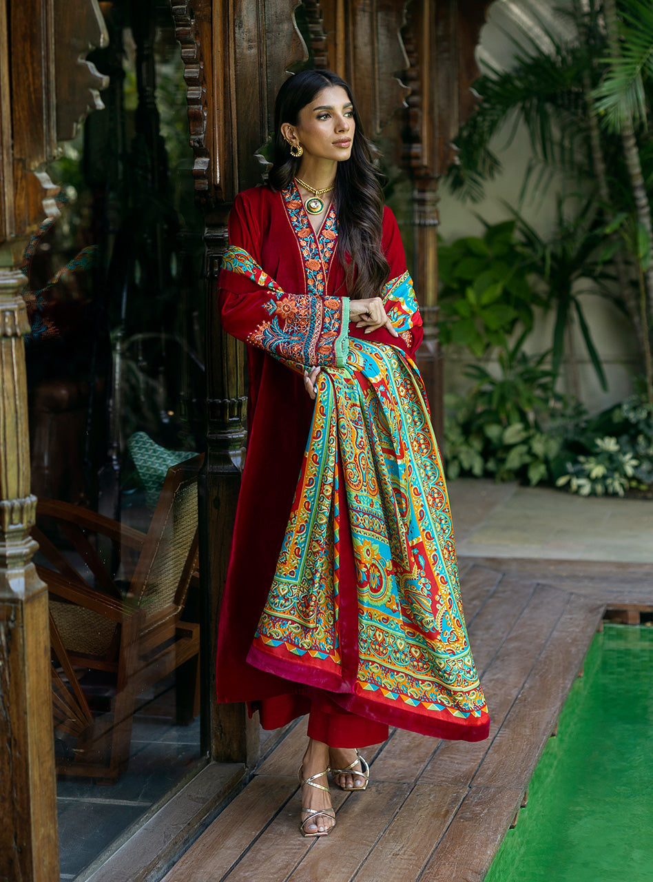 Zainab Chottani | Makhmal Luxe Pret | Shehla by Zainab Chottani - Designer Dress - Type: Ladies Clothes - Available at Libayah - 100% Original