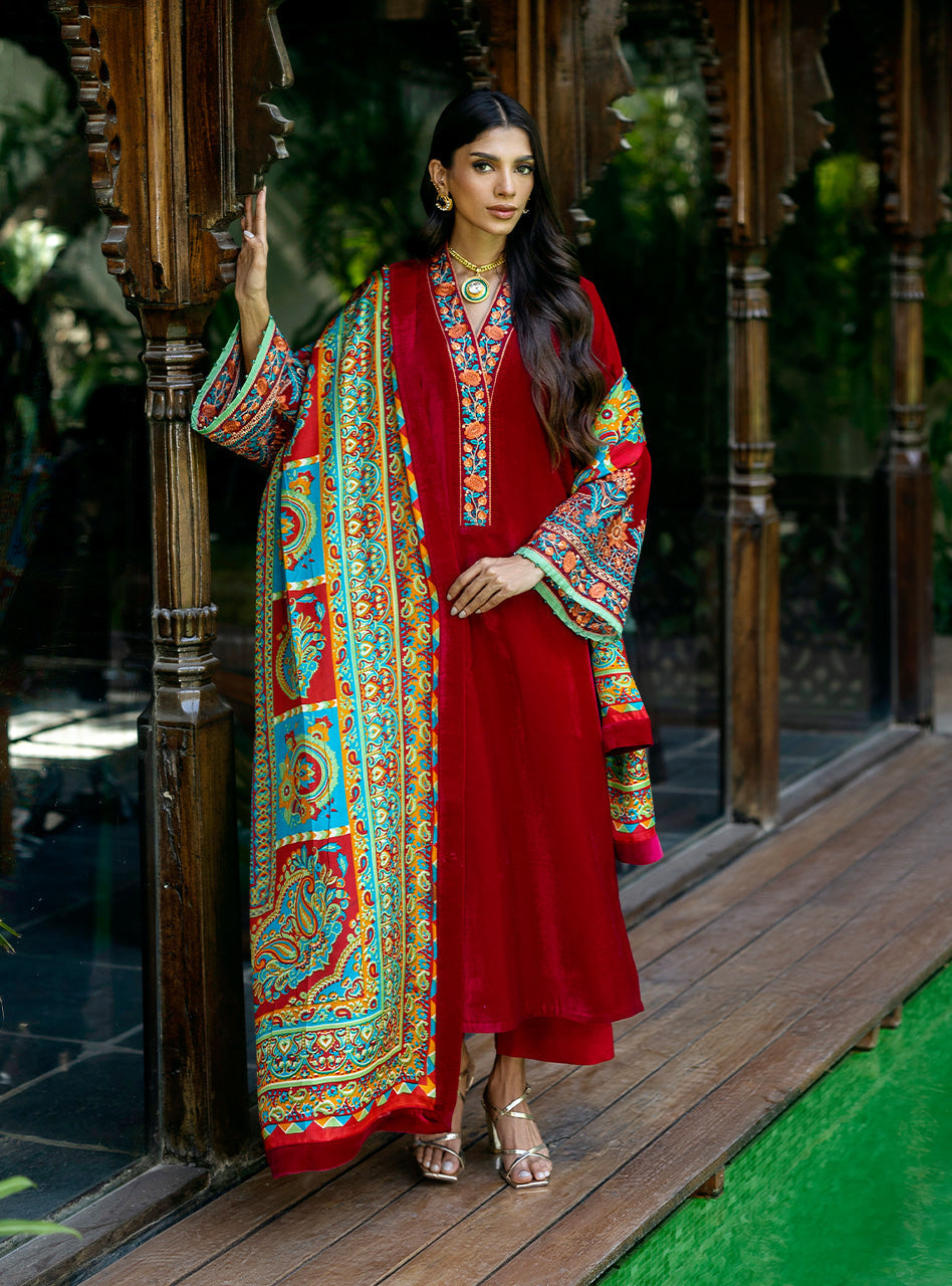 Zainab Chottani | Makhmal Luxe Pret | Shehla by Zainab Chottani - Designer Dress - Type: Ladies Clothes - Available at Libayah - 100% Original