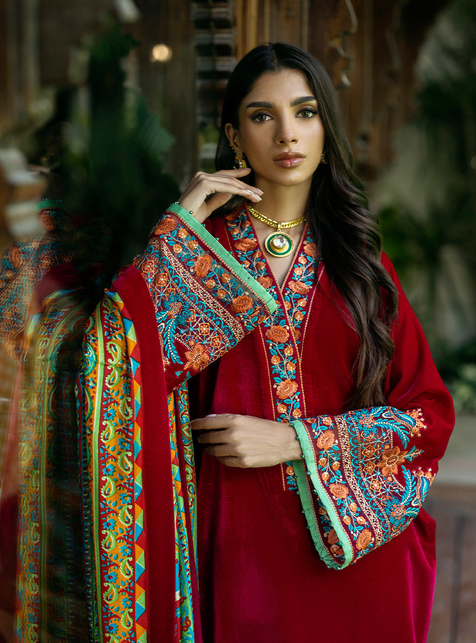 Zainab Chottani | Makhmal Luxe Pret | Shehla by Zainab Chottani - Designer Dress - Type: Ladies Clothes - Available at Libayah - 100% Original