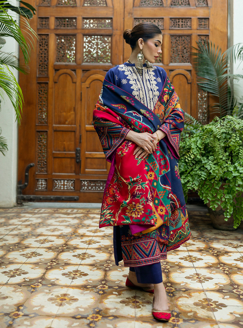Zainab Chottani | Winter Shawls 24 |Maya by Zainab Chottani - Designer Dress - Type: Ladies Clothes - Available at Libayah - 100% Original