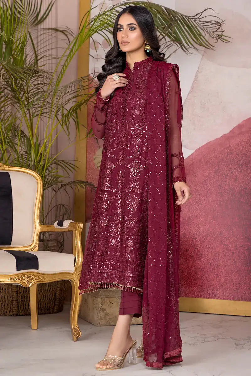 Zarif | Afreen Formals | ZA 04 MULBERRY by Zarif - Designer Dress - Type: Ladies Clothes - Available at Libayah - 100% Original