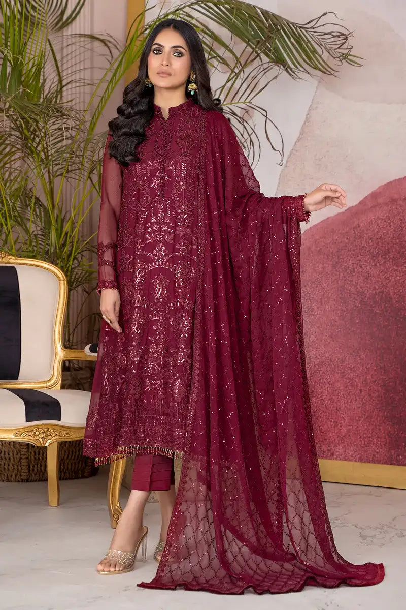 Zarif | Afreen Formals | ZA 04 MULBERRY by Zarif - Designer Dress - Type: Ladies Clothes - Available at Libayah - 100% Original