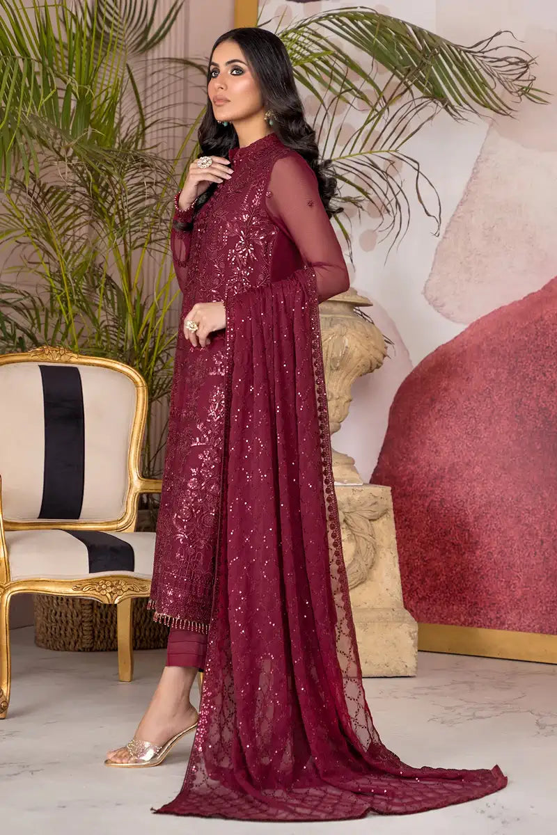 Zarif | Afreen Formals | ZA 04 MULBERRY by Zarif - Designer Dress - Type: Ladies Clothes - Available at Libayah - 100% Original