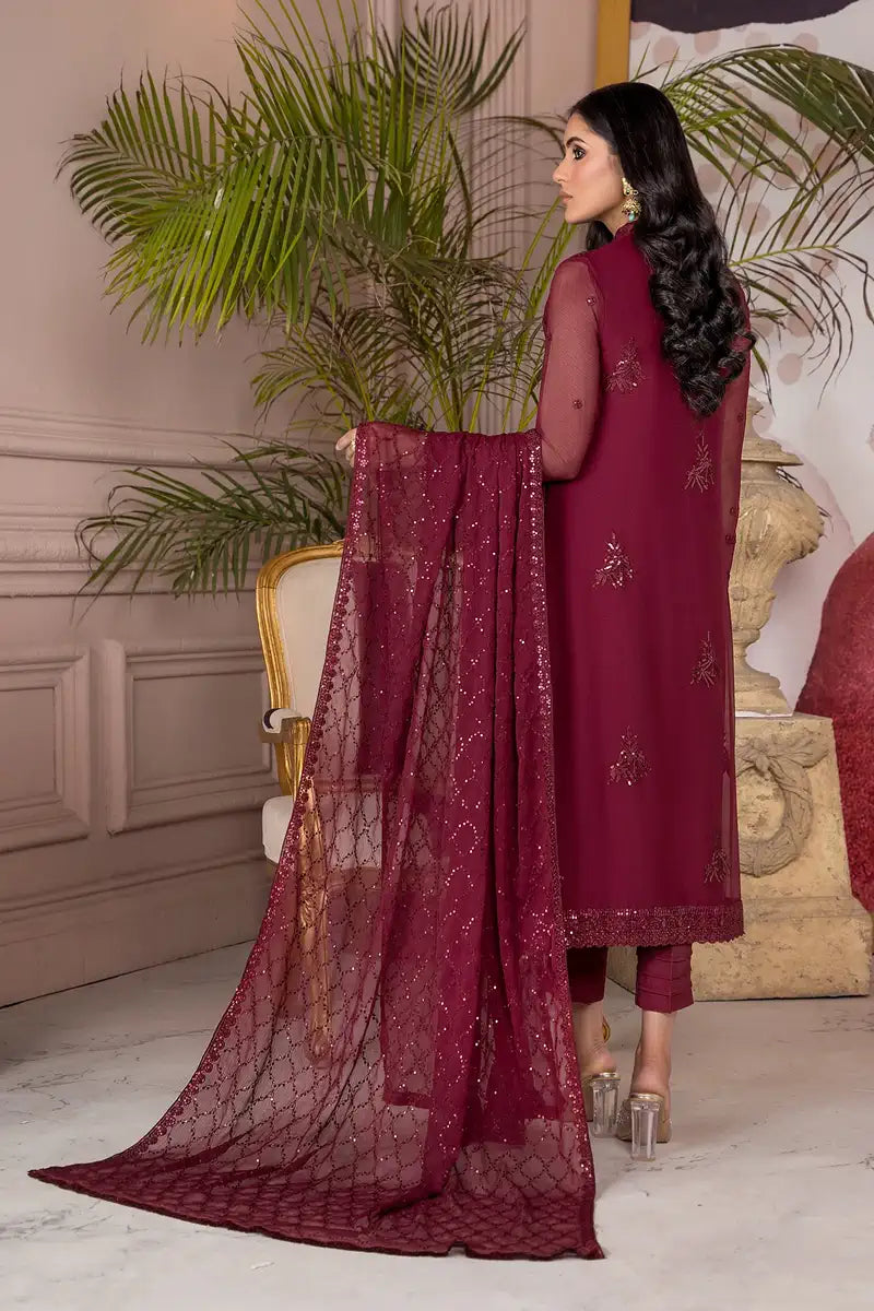 Zarif | Afreen Formals | ZA 04 MULBERRY by Zarif - Designer Dress - Type: Ladies Clothes - Available at Libayah - 100% Original
