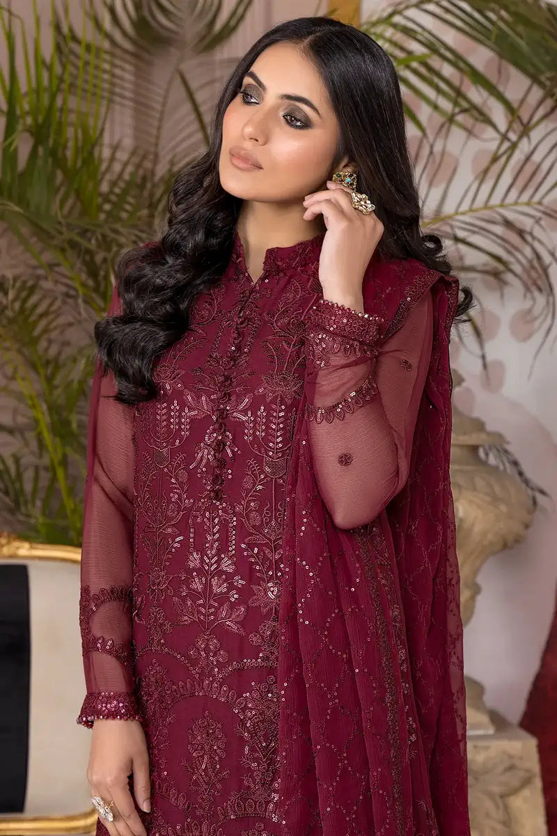 Zarif | Afreen Formals | ZA 04 MULBERRY by Zarif - Designer Dress - Type: Ladies Clothes - Available at Libayah - 100% Original