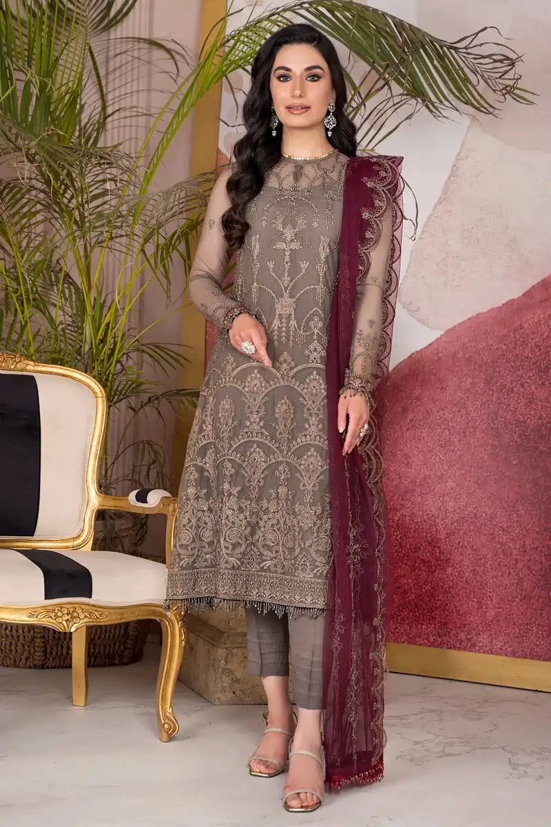 Zarif | Afreen Formals | ZA 10 DOVE by Zarif - Designer Dress - Type: Ladies Clothes - Available at Libayah - 100% Original
