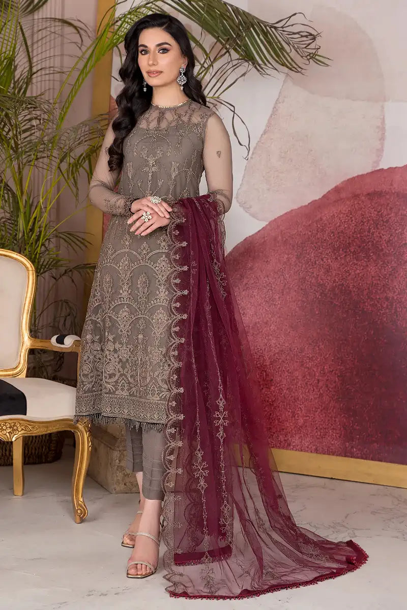 Zarif | Afreen Formals | ZA 10 DOVE by Zarif - Designer Dress - Type: Ladies Clothes - Available at Libayah - 100% Original