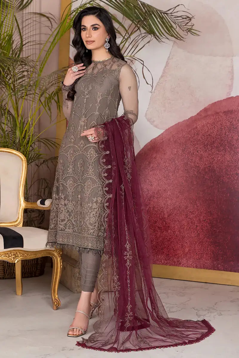 Zarif | Afreen Formals | ZA 10 DOVE by Zarif - Designer Dress - Type: Ladies Clothes - Available at Libayah - 100% Original
