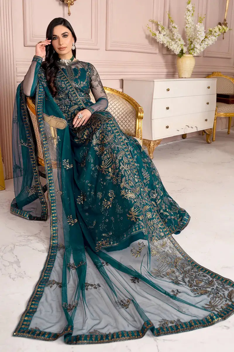 Zarif | Afreen Formals | ZA 01 EVERGREEN by Zarif - Designer Dress - Type: Ladies Clothes - Available at Libayah - 100% Original