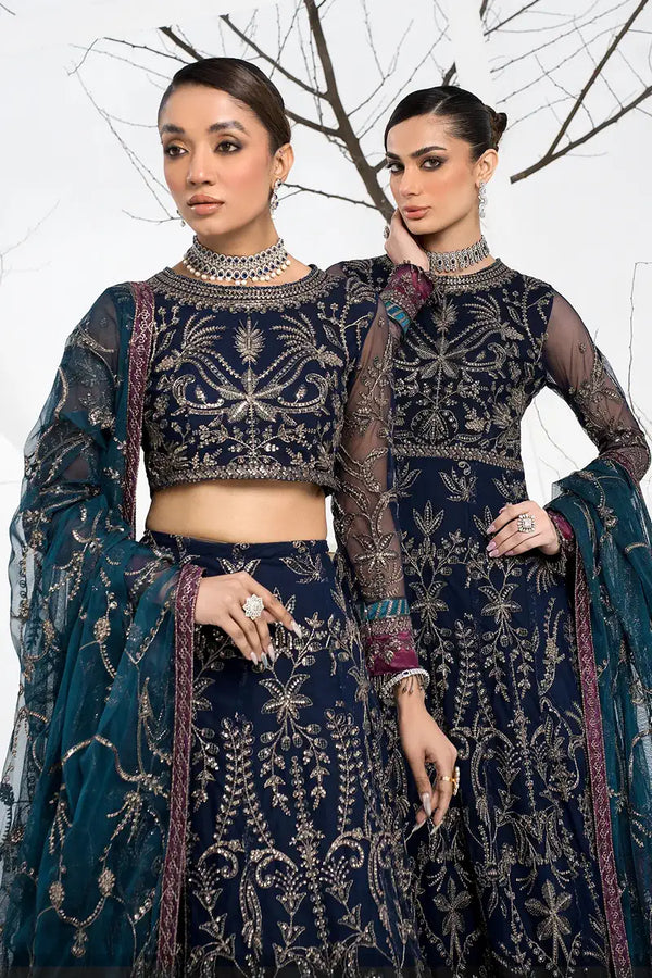 Zarif | LA CELESTE LUXURY Formals | ZLC 01 BLUEBERRY by Zarif - Designer Dress - Type: Ladies Clothes - Available at Libayah - 100% Original