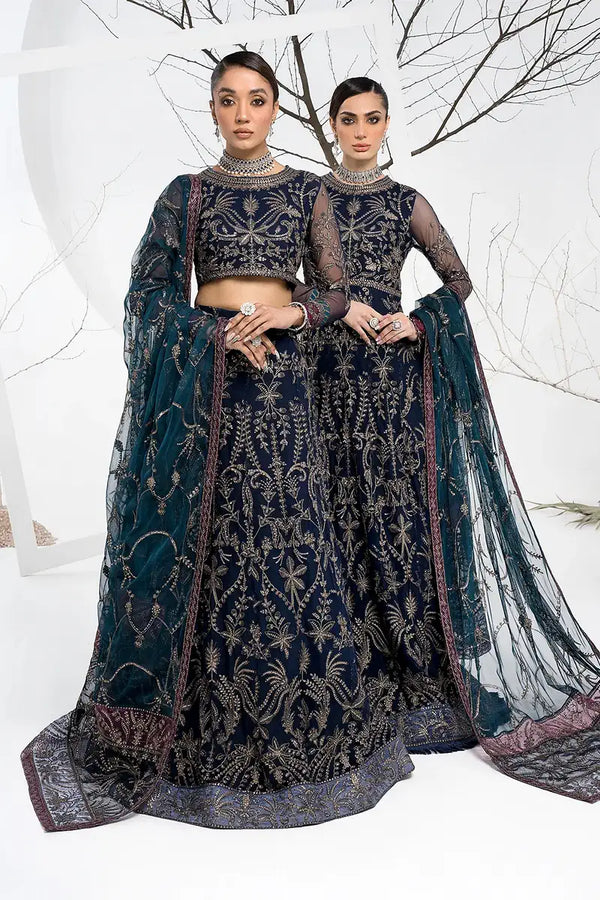 Zarif | LA CELESTE LUXURY Formals | ZLC 01 BLUEBERRY by Zarif - Designer Dress - Type: Ladies Clothes - Available at Libayah - 100% Original