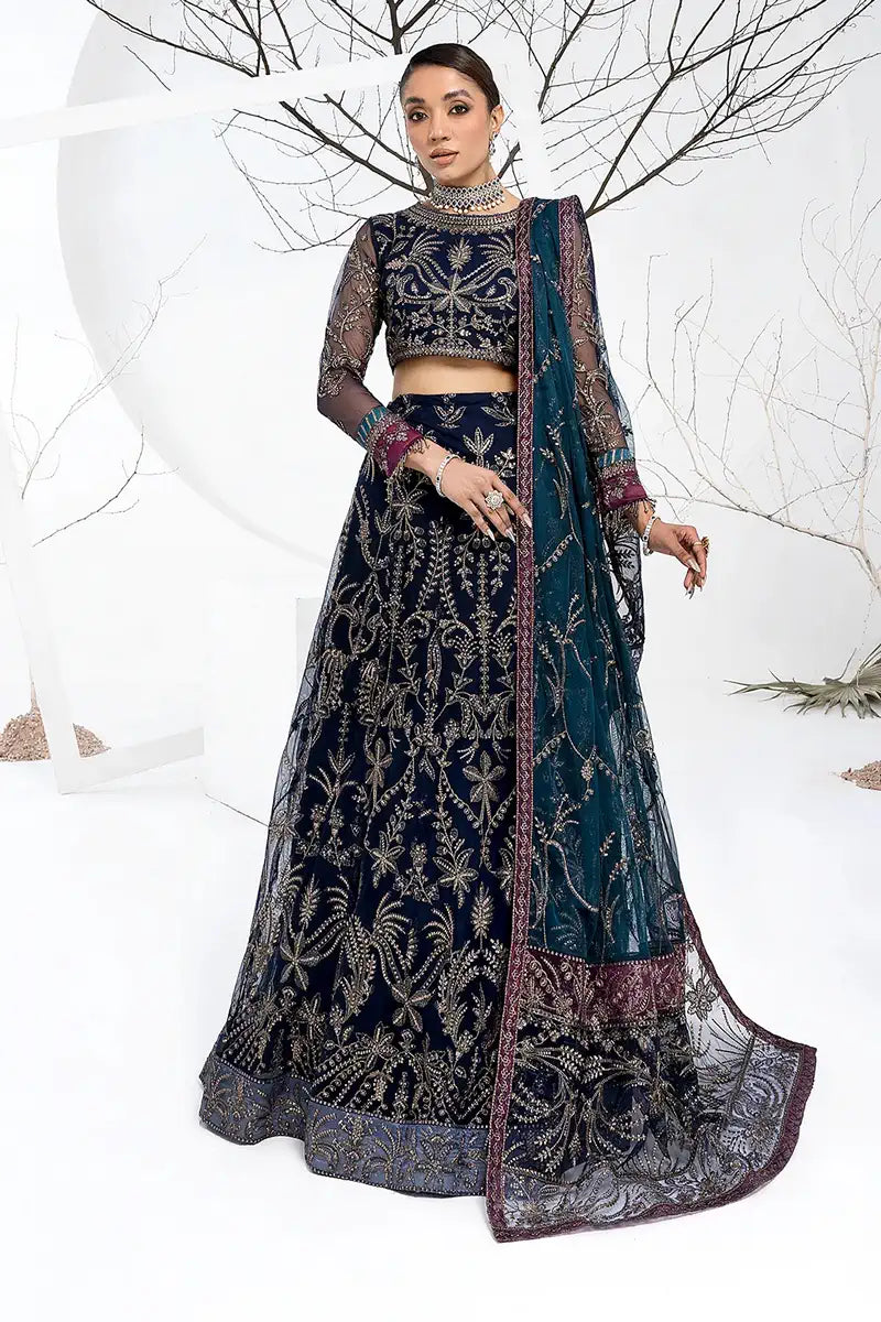 Zarif | LA CELESTE LUXURY Formals | ZLC 01 BLUEBERRY by Zarif - Designer Dress - Type: Ladies Clothes - Available at Libayah - 100% Original