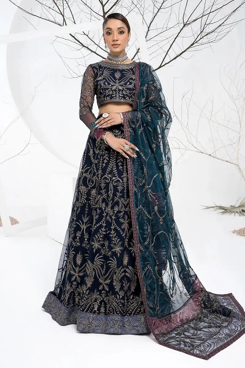 Zarif | LA CELESTE LUXURY Formals | ZLC 01 BLUEBERRY by Zarif - Designer Dress - Type: Ladies Clothes - Available at Libayah - 100% Original