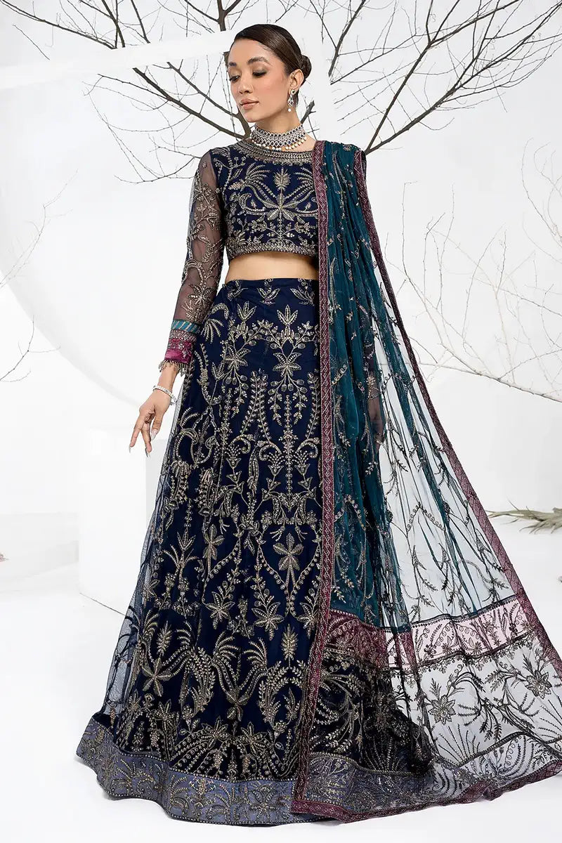 Zarif | LA CELESTE LUXURY Formals | ZLC 01 BLUEBERRY by Zarif - Designer Dress - Type: Ladies Clothes - Available at Libayah - 100% Original