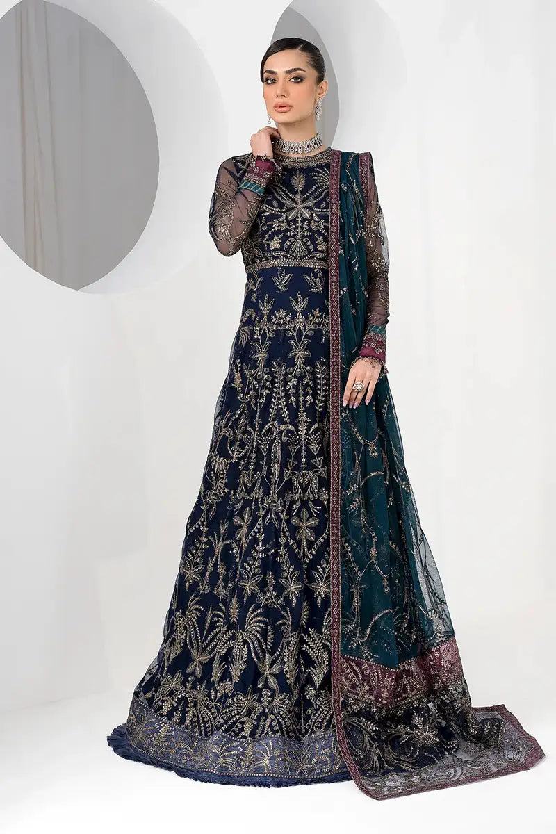 Zarif | LA CELESTE LUXURY Formals | ZLC 01 BLUEBERRY by Zarif - Designer Dress - Type: Ladies Clothes - Available at Libayah - 100% Original