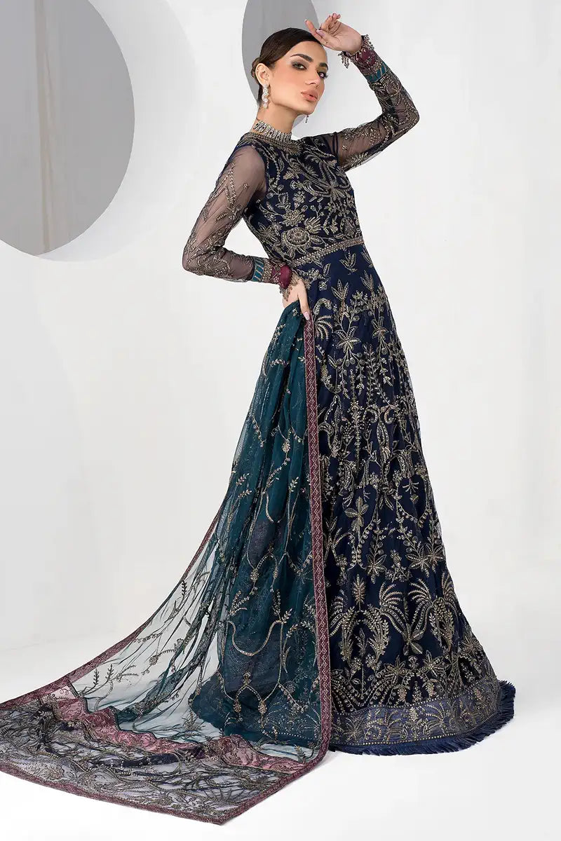 Zarif | LA CELESTE LUXURY Formals | ZLC 01 BLUEBERRY by Zarif - Designer Dress - Type: Ladies Clothes - Available at Libayah - 100% Original