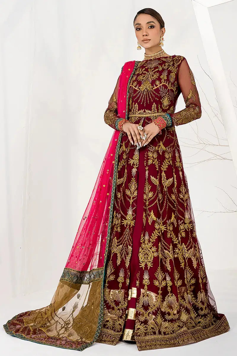 Zarif | LA CELESTE LUXURY Formals | ZLC 04 BURNT ROSE by Zarif - Designer Dress - Type: Ladies Clothes - Available at Libayah - 100% Original