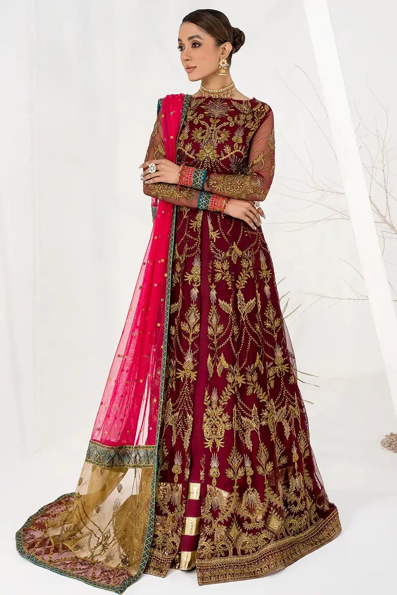 Zarif | LA CELESTE LUXURY Formals | ZLC 04 BURNT ROSE by Zarif - Designer Dress - Type: Ladies Clothes - Available at Libayah - 100% Original