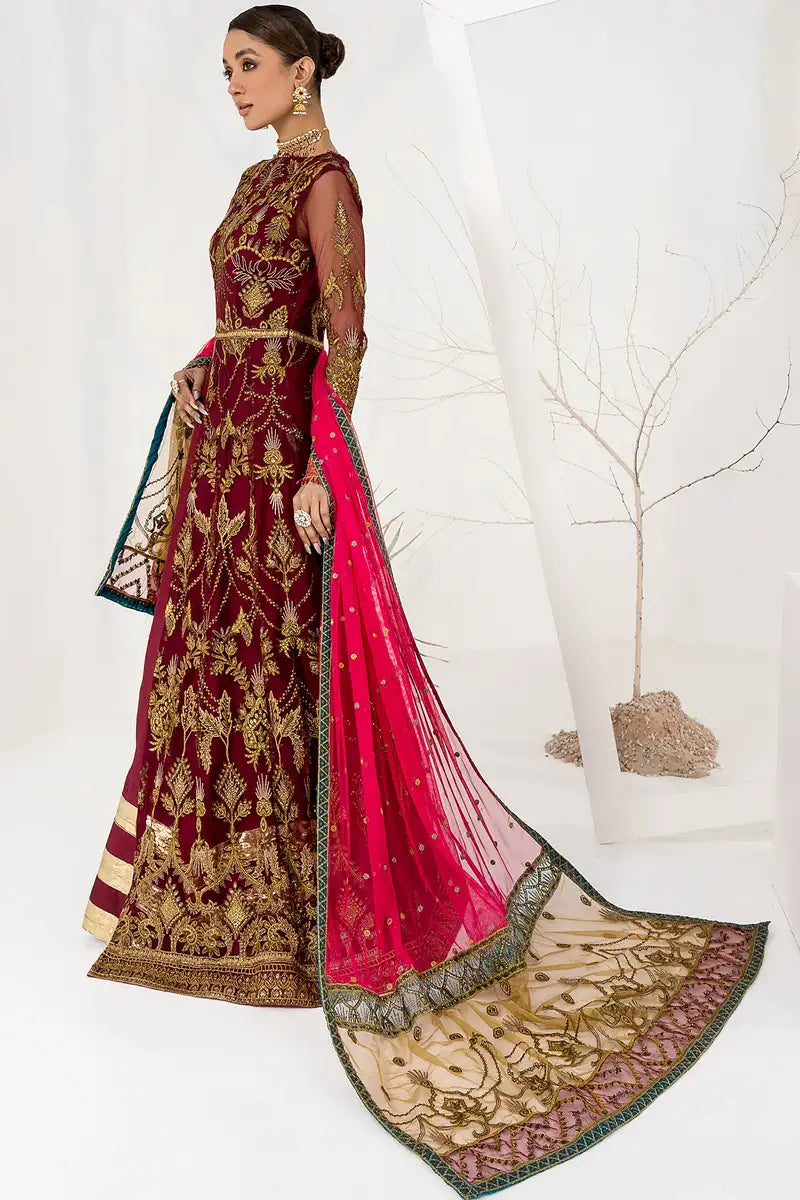 Zarif | LA CELESTE LUXURY Formals | ZLC 04 BURNT ROSE by Zarif - Designer Dress - Type: Ladies Clothes - Available at Libayah - 100% Original