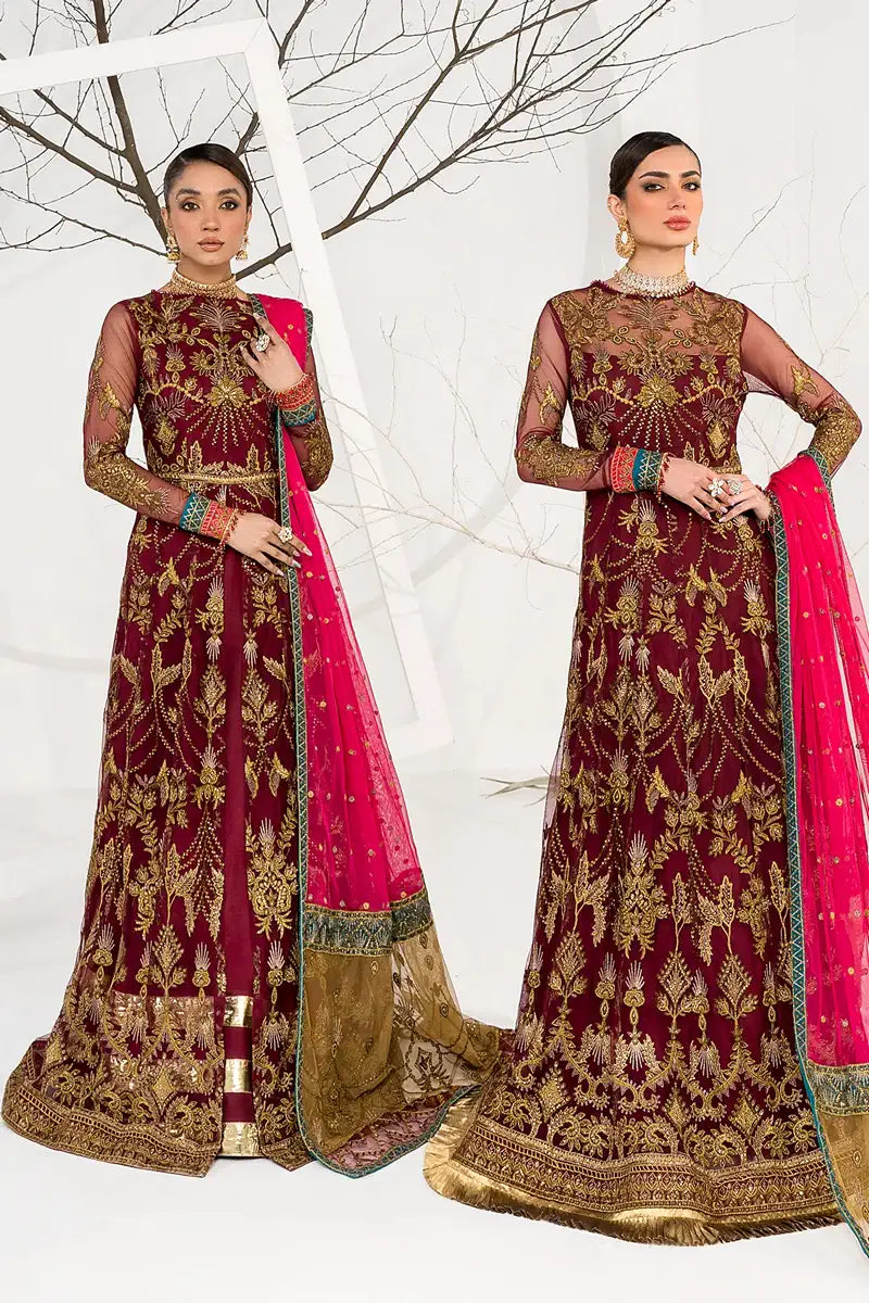 Zarif | LA CELESTE LUXURY Formals | ZLC 04 BURNT ROSE by Zarif - Designer Dress - Type: Ladies Clothes - Available at Libayah - 100% Original