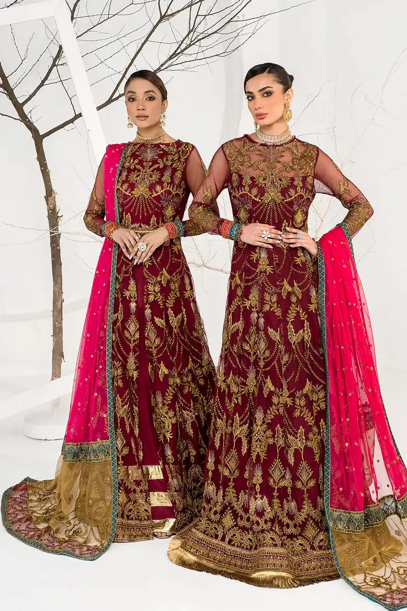 Zarif | LA CELESTE LUXURY Formals | ZLC 04 BURNT ROSE by Zarif - Designer Dress - Type: Ladies Clothes - Available at Libayah - 100% Original