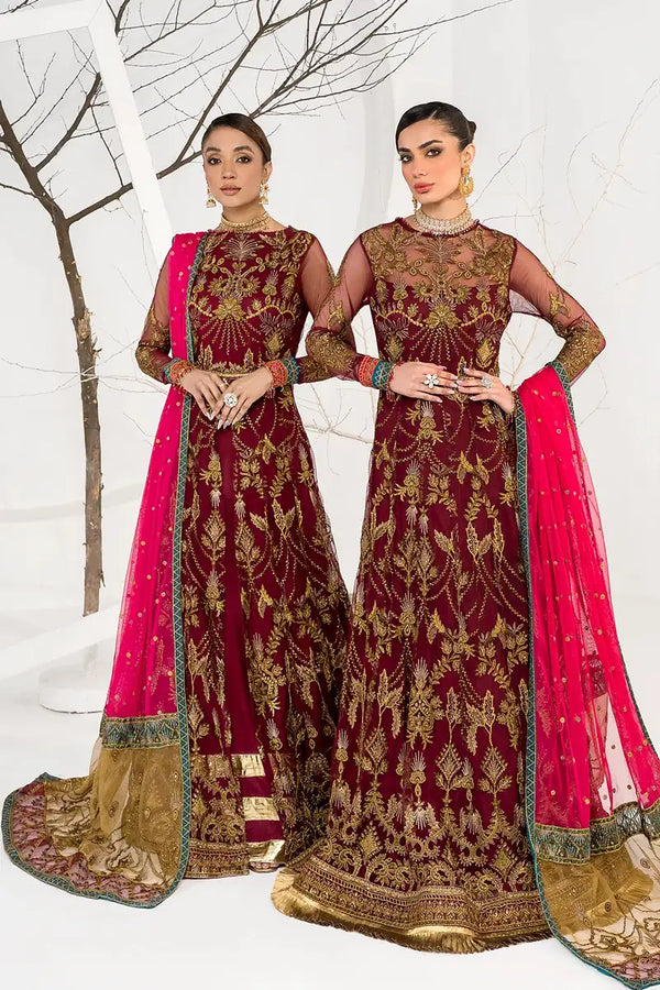 Zarif | LA CELESTE LUXURY Formals | ZLC 04 BURNT ROSE by Zarif - Designer Dress - Type: Ladies Clothes - Available at Libayah - 100% Original