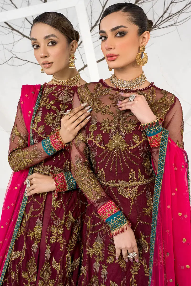 Zarif | LA CELESTE LUXURY Formals | ZLC 04 BURNT ROSE by Zarif - Designer Dress - Type: Ladies Clothes - Available at Libayah - 100% Original