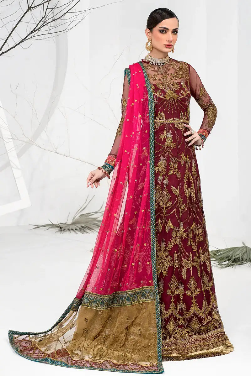Zarif | LA CELESTE LUXURY Formals | ZLC 04 BURNT ROSE by Zarif - Designer Dress - Type: Ladies Clothes - Available at Libayah - 100% Original