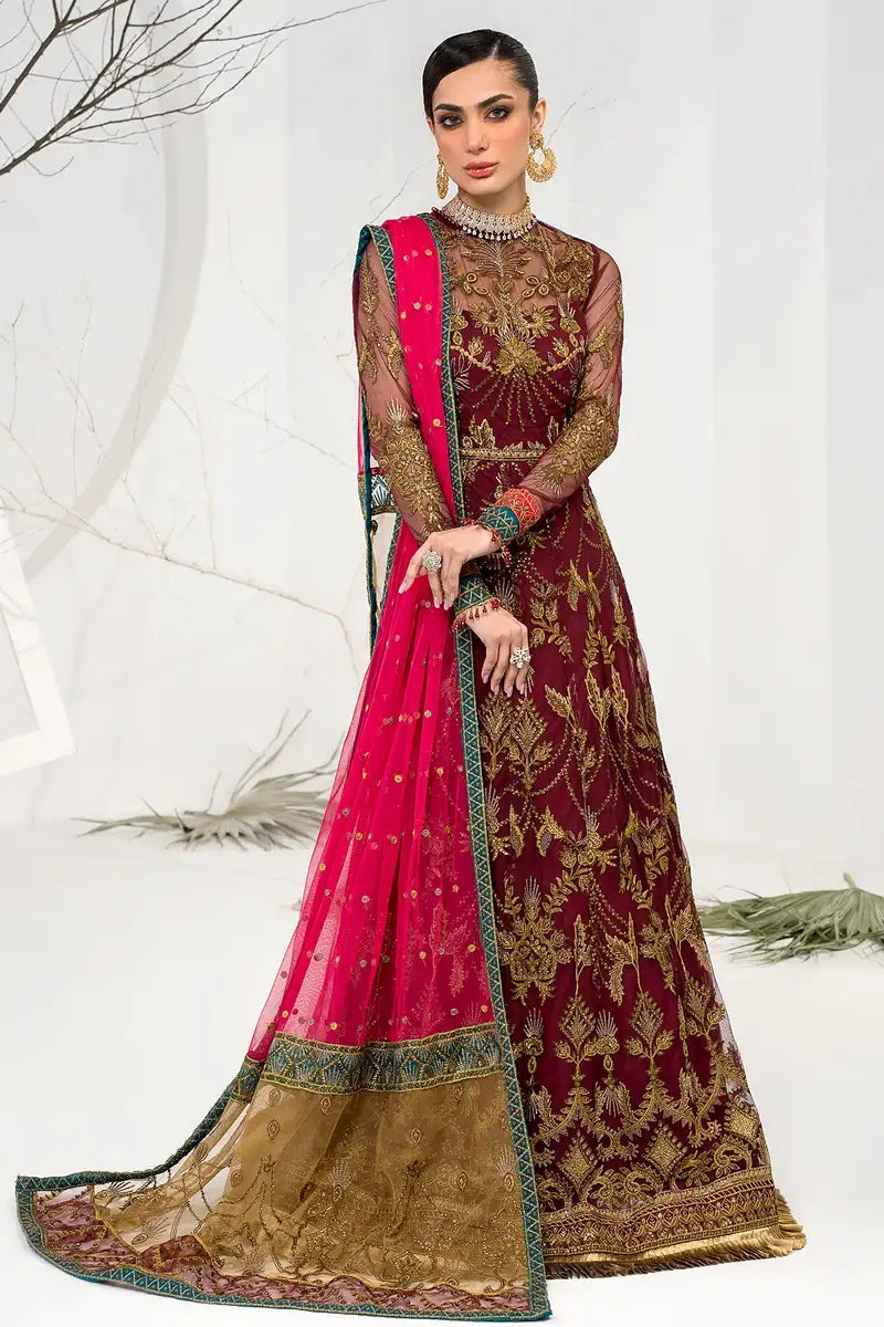 Zarif | LA CELESTE LUXURY Formals | ZLC 04 BURNT ROSE by Zarif - Designer Dress - Type: Ladies Clothes - Available at Libayah - 100% Original
