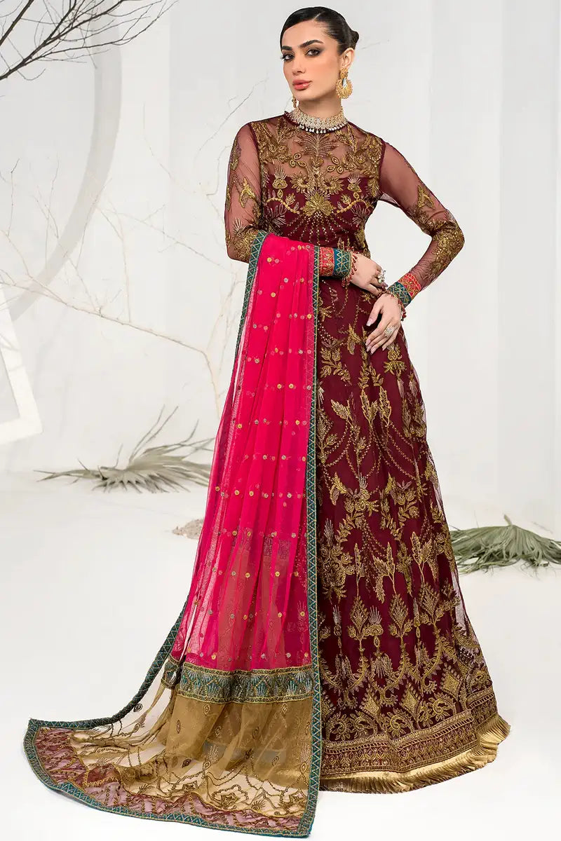 Zarif | LA CELESTE LUXURY Formals | ZLC 04 BURNT ROSE by Zarif - Designer Dress - Type: Ladies Clothes - Available at Libayah - 100% Original