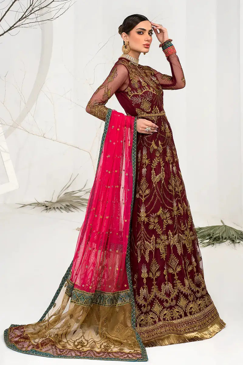 Zarif | LA CELESTE LUXURY Formals | ZLC 04 BURNT ROSE by Zarif - Designer Dress - Type: Ladies Clothes - Available at Libayah - 100% Original