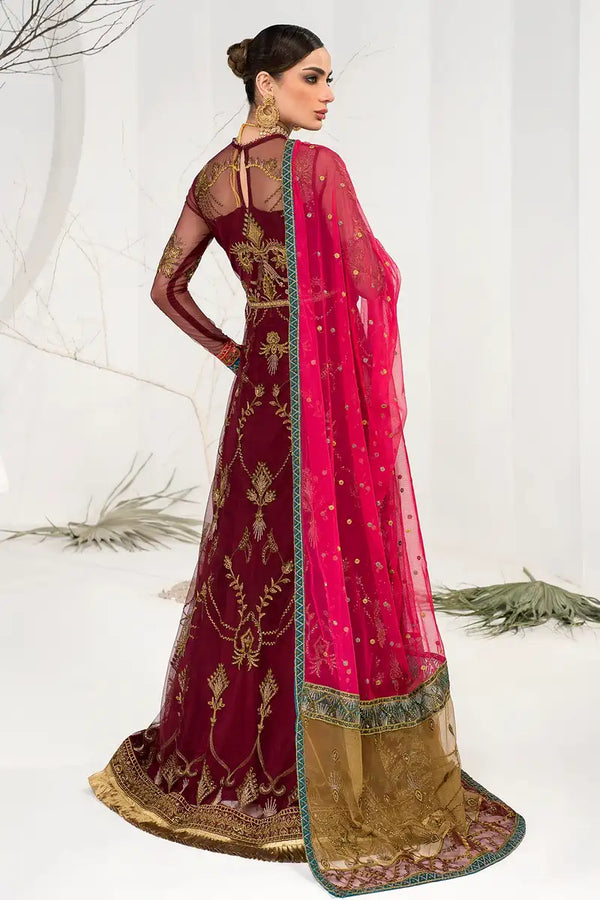 Zarif | LA CELESTE LUXURY Formals | ZLC 04 BURNT ROSE by Zarif - Designer Dress - Type: Ladies Clothes - Available at Libayah - 100% Original