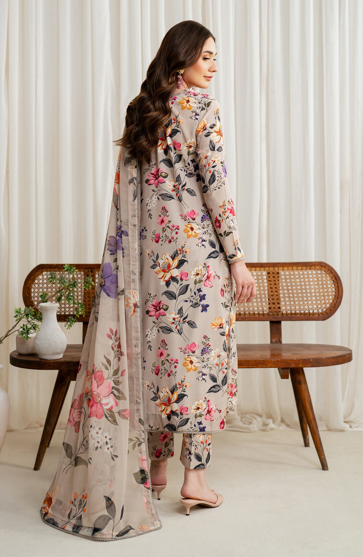 Zarif | Prints 24 |  ZGS 05 BEIGE by Zarif - Designer Dress - Type: Ladies Clothes - Available at Libayah - 100% Original