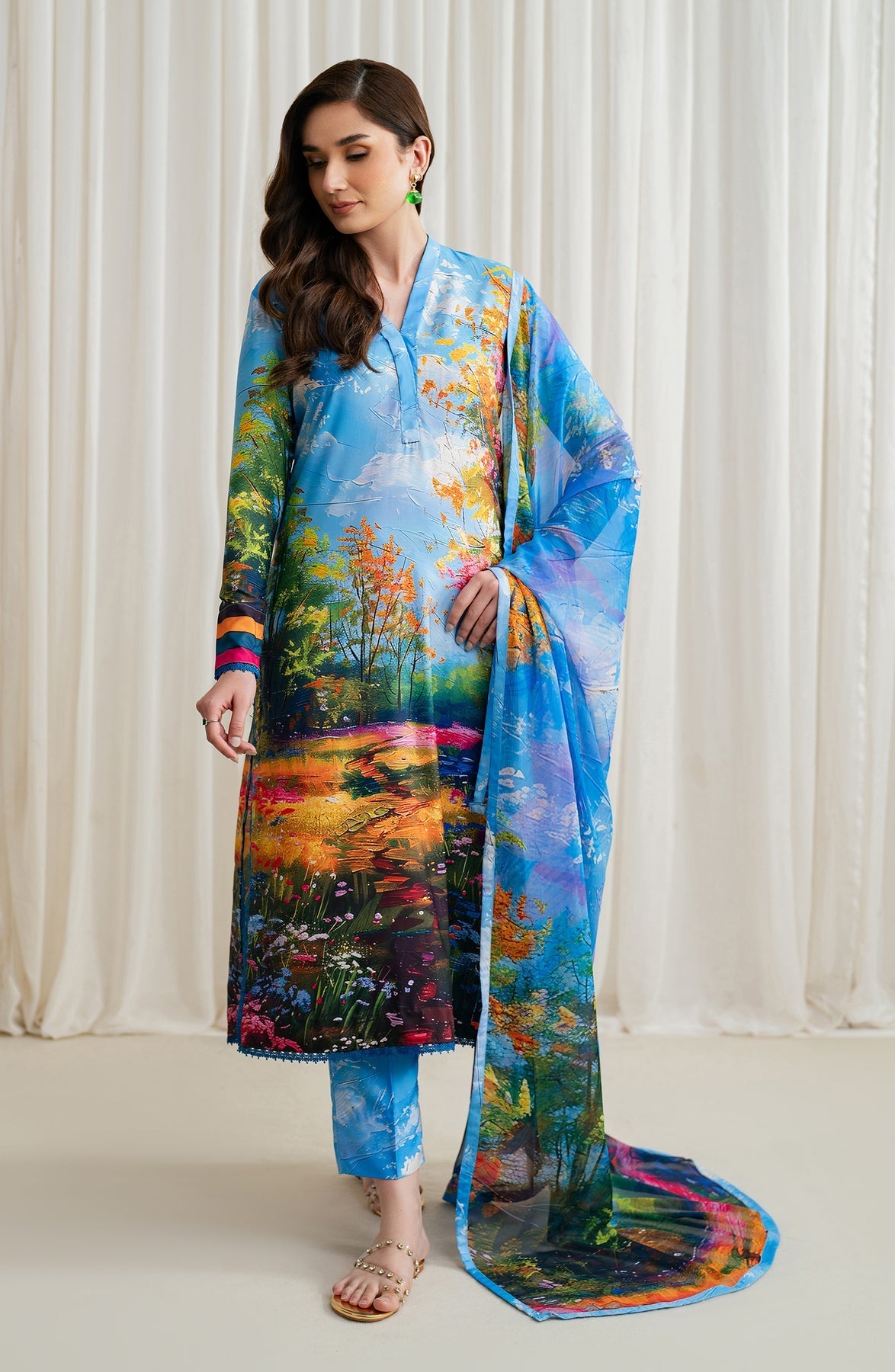 Zarif | Prints 24 |  ZGS 11 GEORGIA by Zarif - Designer Dress - Type: Ladies Clothes - Available at Libayah - 100% Original