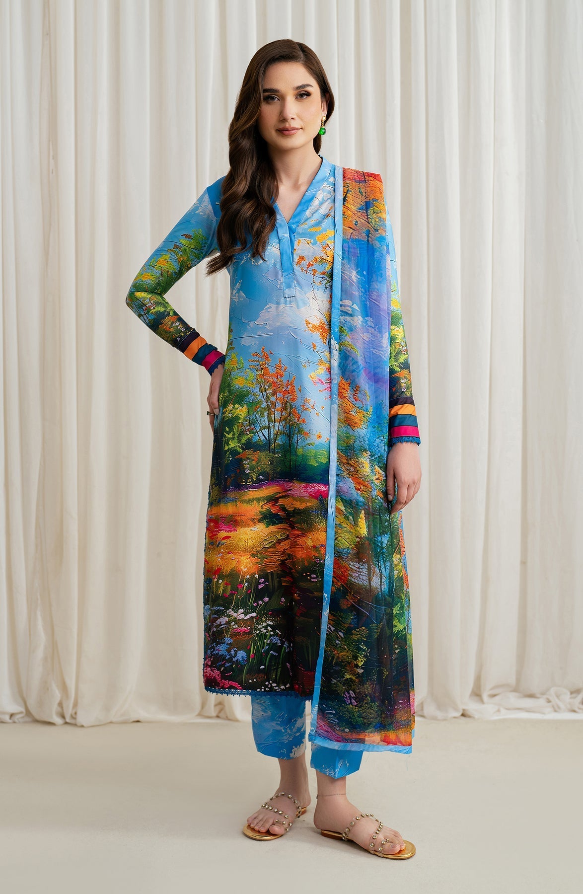 Zarif | Prints 24 |  ZGS 11 GEORGIA by Zarif - Designer Dress - Type: Ladies Clothes - Available at Libayah - 100% Original