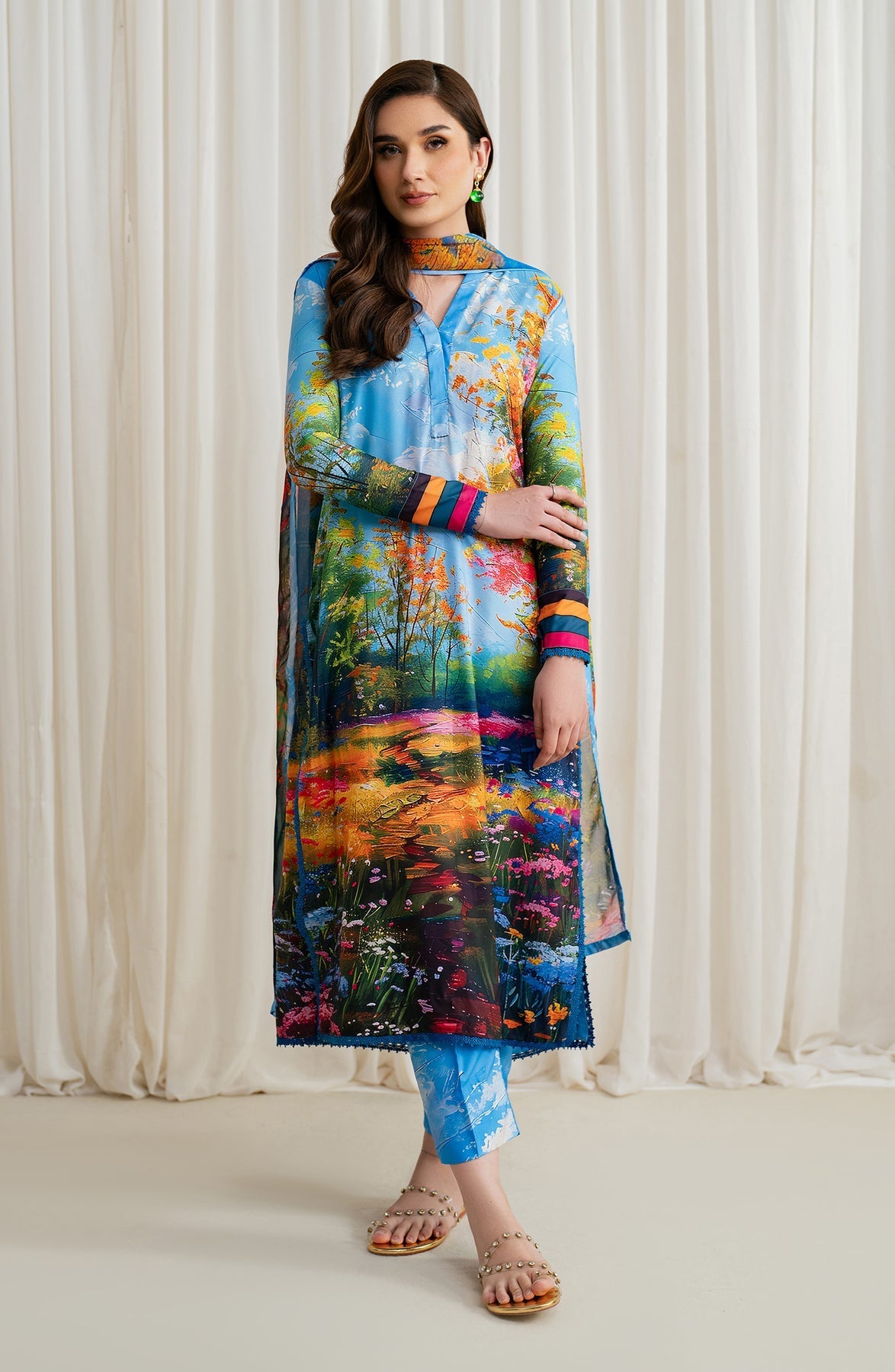 Zarif | Prints 24 |  ZGS 11 GEORGIA by Zarif - Designer Dress - Type: Ladies Clothes - Available at Libayah - 100% Original