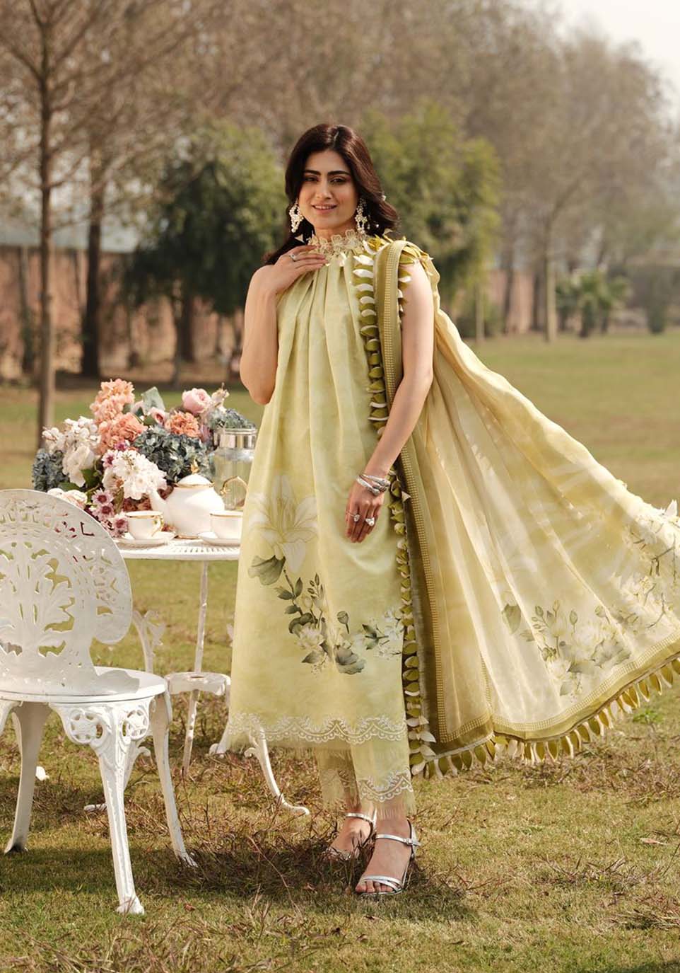 Zarqash | Luxe Lawn 24 | ZQ 13 by Zarqash - Designer Dress - Type: Ladies Clothes - Available at Libayah - 100% Original